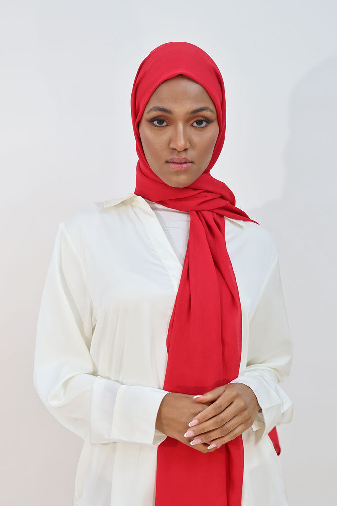 Everyday Chiffon Hijab - Luscious Red