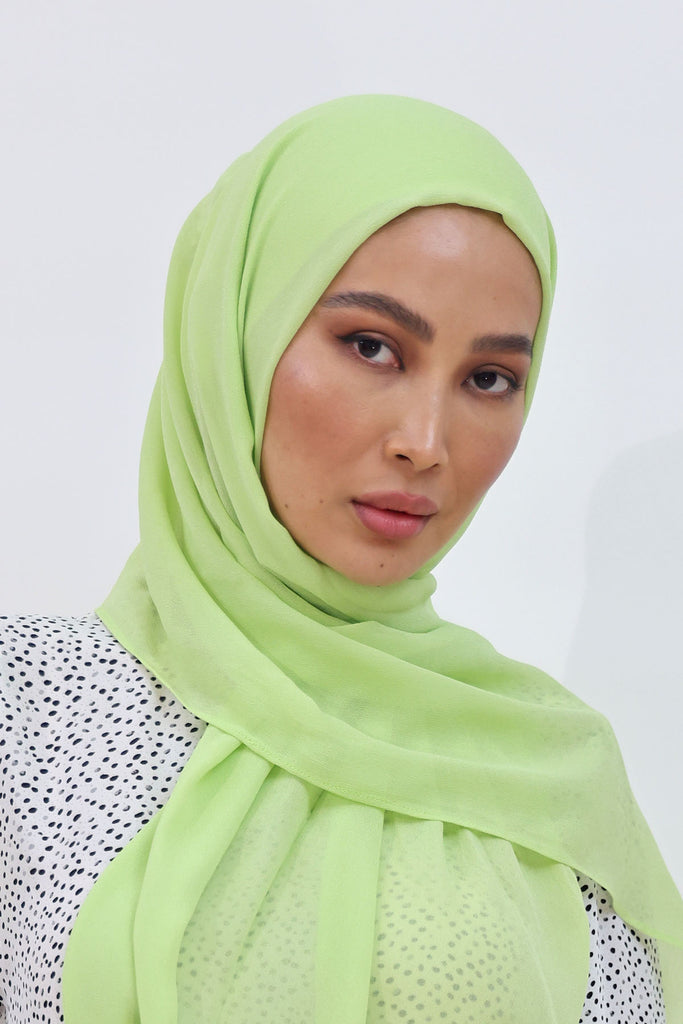 Everyday Chiffon Hijab - Lime Green