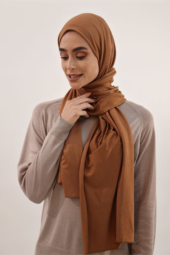 Premium Jersey Hijab - Chocolate Brown