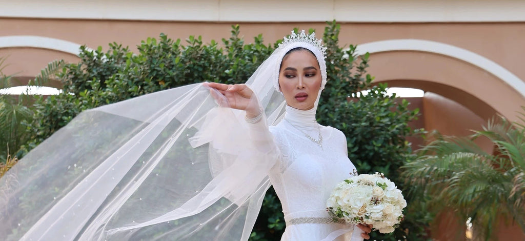 Hijab bridal dress on sale