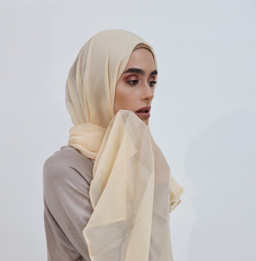 Shine the hijab Squiggly Chiffon Solid collection