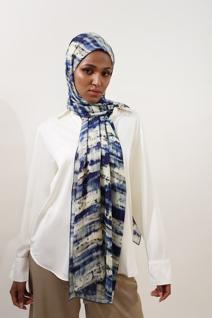 Shine The Hijab Banana Fabric Hijab Collection in its Serenity Print