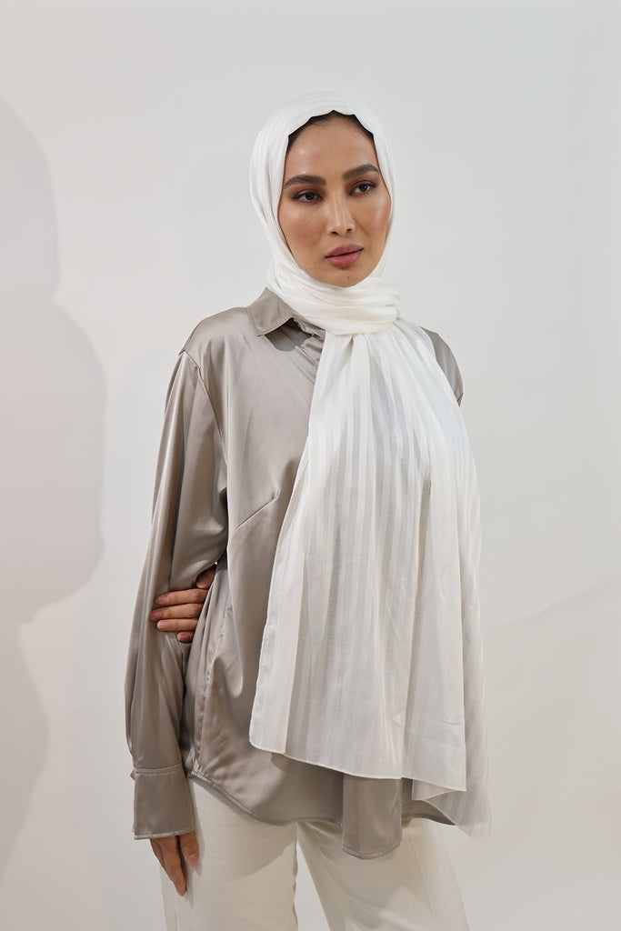 Shine The Hijab Banana Hijab Collection in its Natural Ivory color