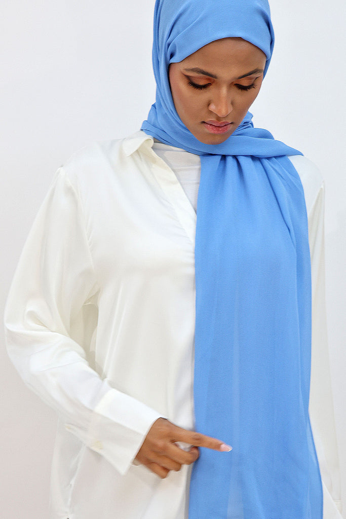 Everyday Chiffon Hijab - Tranquil Blue