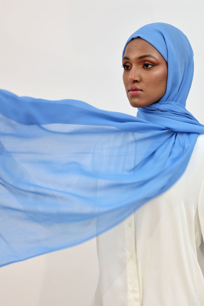 Everyday Chiffon Hijab - Tranquil Blue