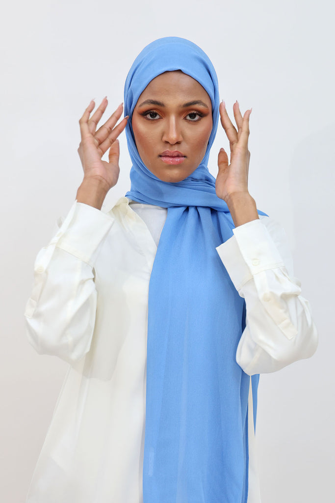 Everyday Chiffon Hijab - Tranquil Blue