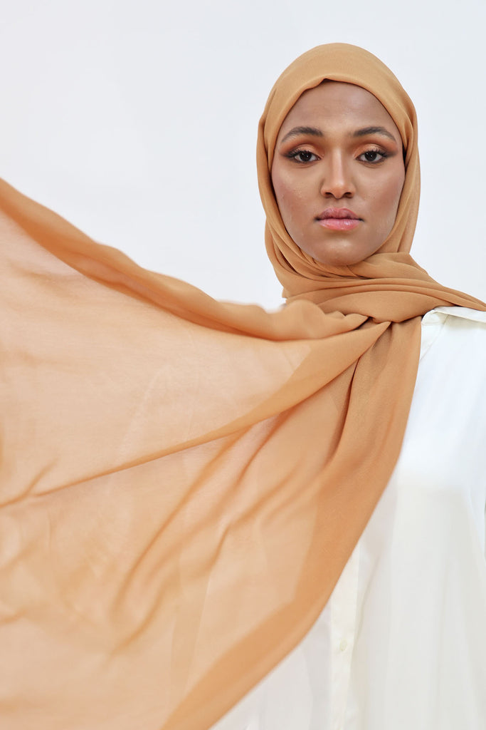 Everyday Chiffon Hijab - Mocha Brown