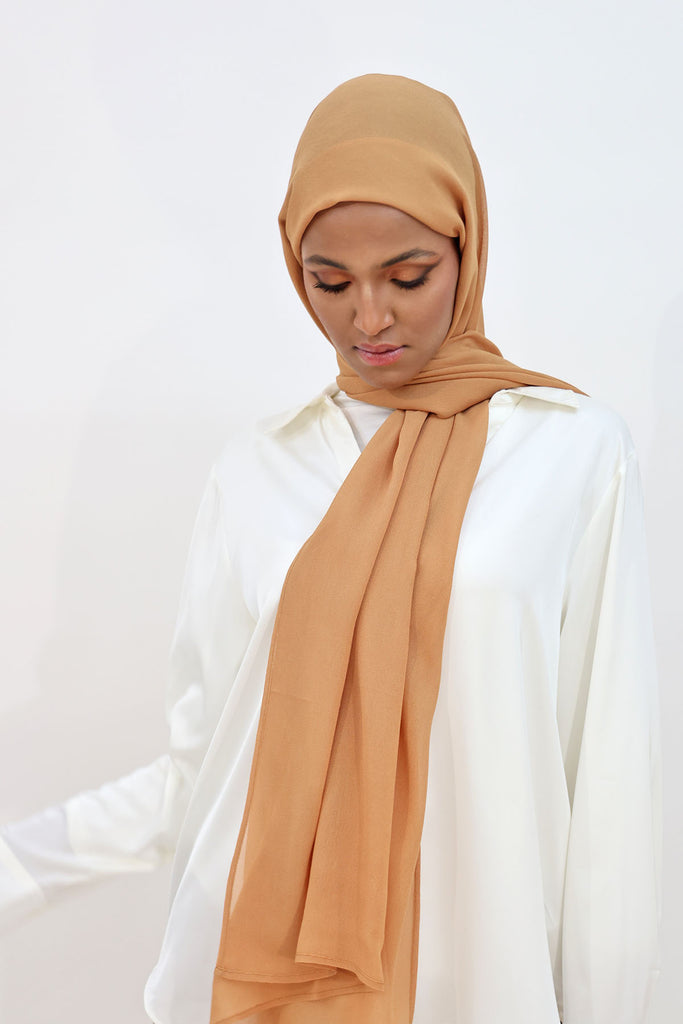 Everyday Chiffon Hijab - Mocha Brown