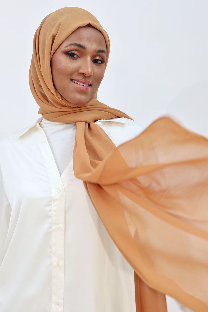 Everyday Chiffon Hijab - Mocha Brown