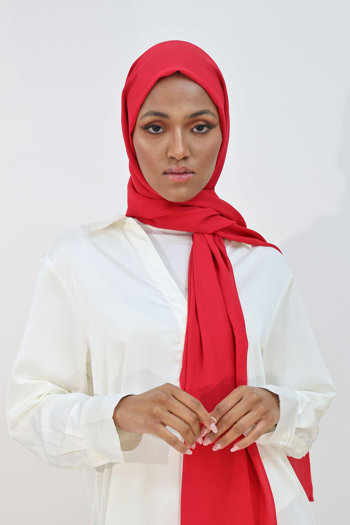 Everyday Chiffon Hijab - Luscious Red