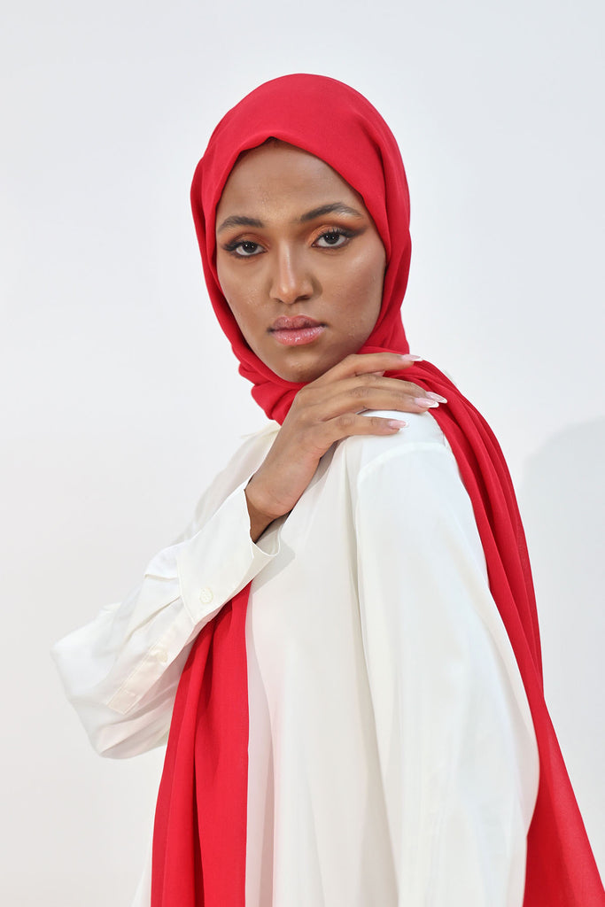 Everyday Chiffon Hijab - Luscious Red
