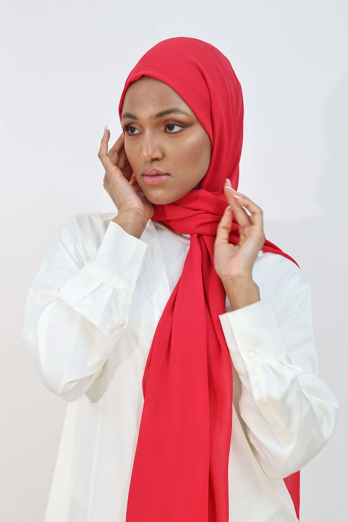 Everyday Chiffon Hijab - Luscious Red