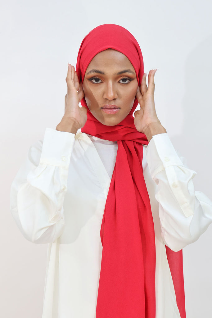 Everyday Chiffon Hijab - Luscious Red