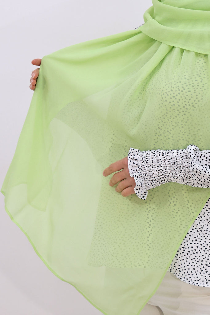 Everyday Chiffon Hijab - Lime Green