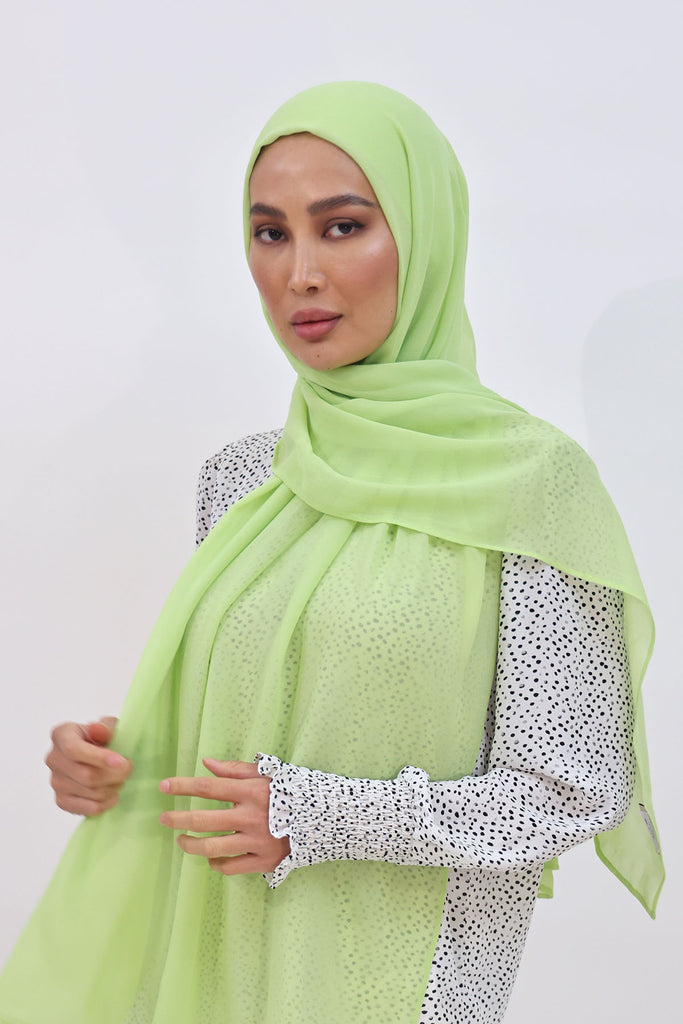 Everyday Chiffon Hijab - Lime Green