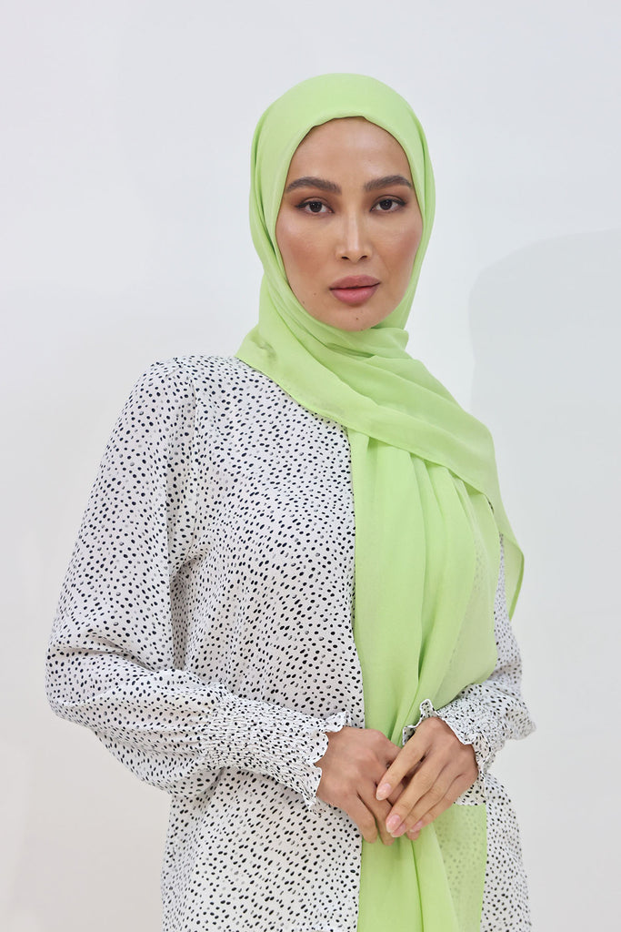 Everyday Chiffon Hijab - Lime Green