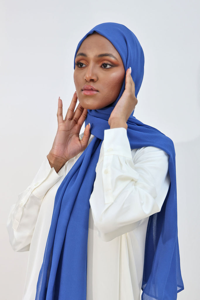 Everyday Chiffon Hijab - Lazuli Blue