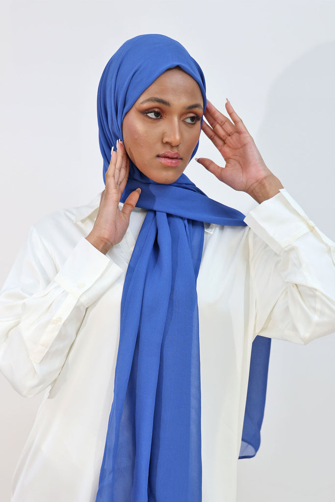 Everyday Chiffon Hijab - Lazuli Blue