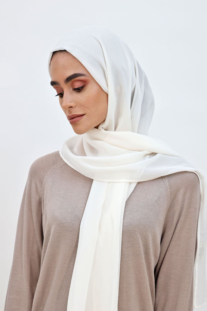 Everyday Chiffon Hijab - Ivory