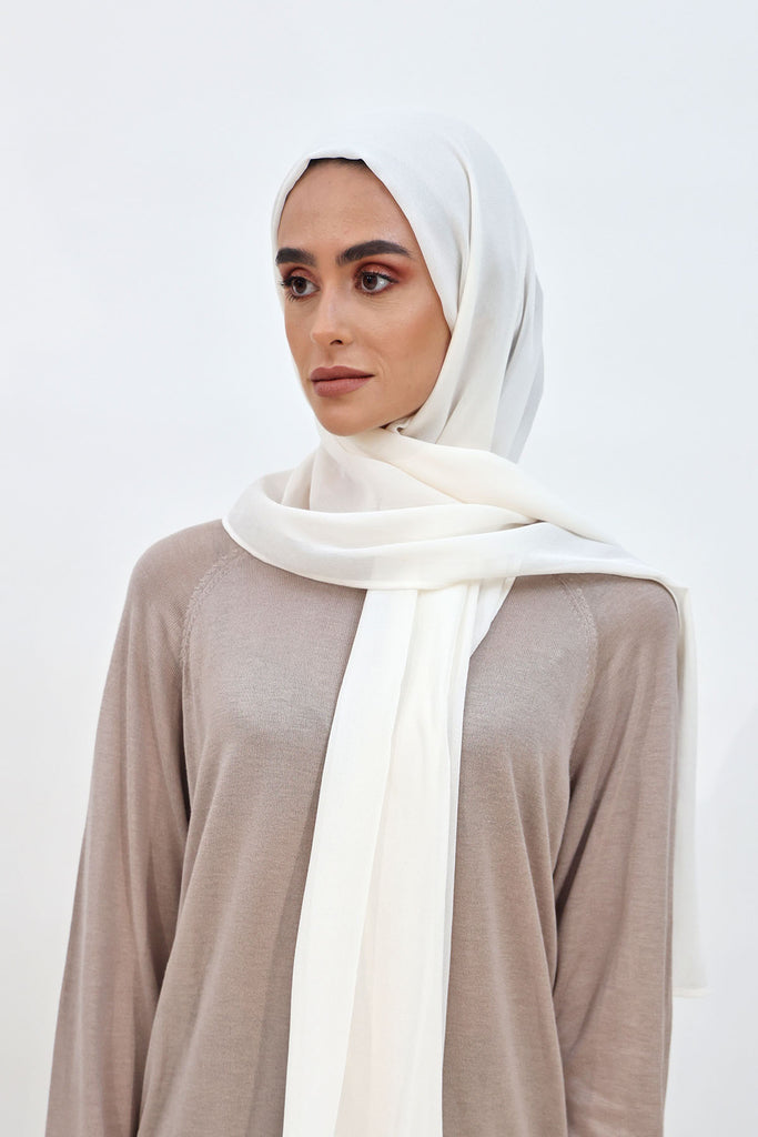 Everyday Chiffon Hijab - Ivory