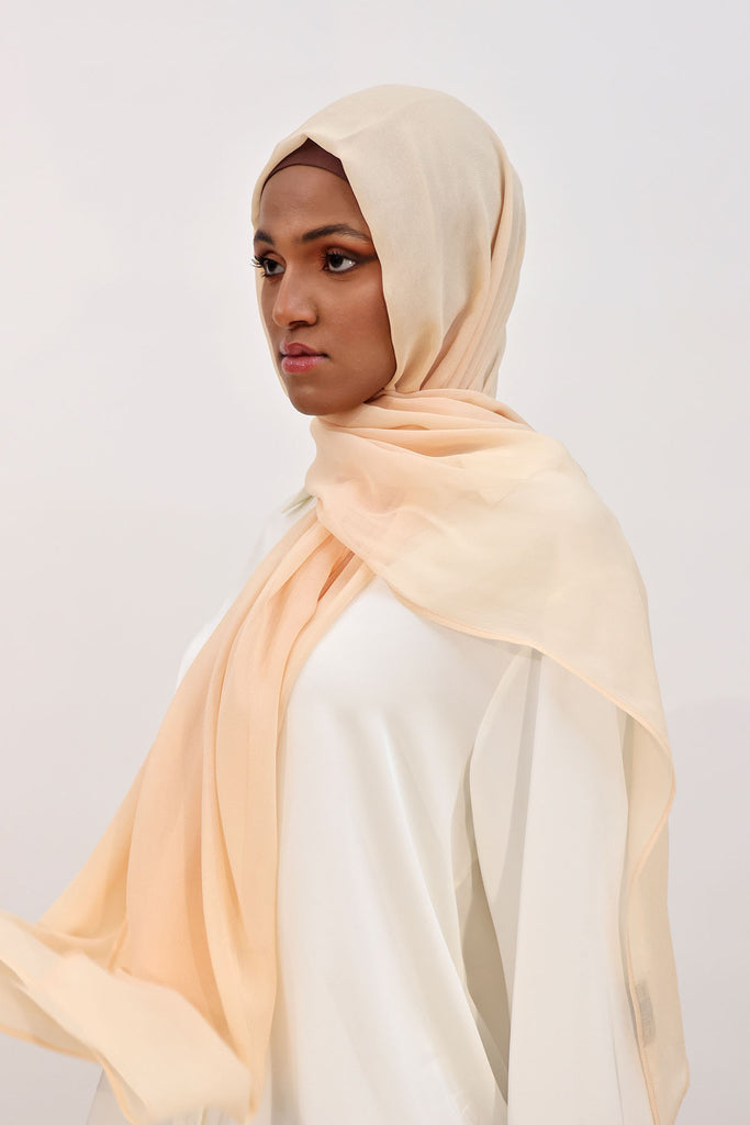 Everyday Chiffon Hijab in Beige color made by Shine The Hijab