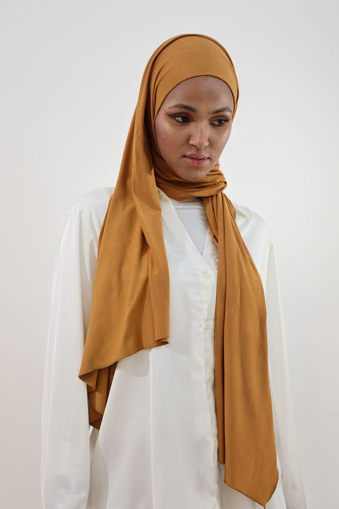 Premium Jersey Hijab - Sundial Yellow