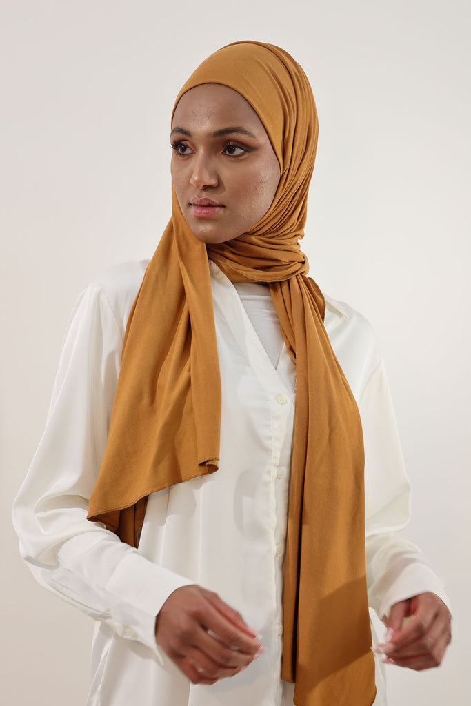 Premium Jersey Hijab - Sundial Yellow