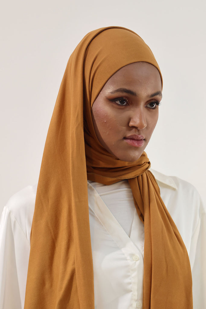 Premium Jersey Hijab - Sundial Yellow