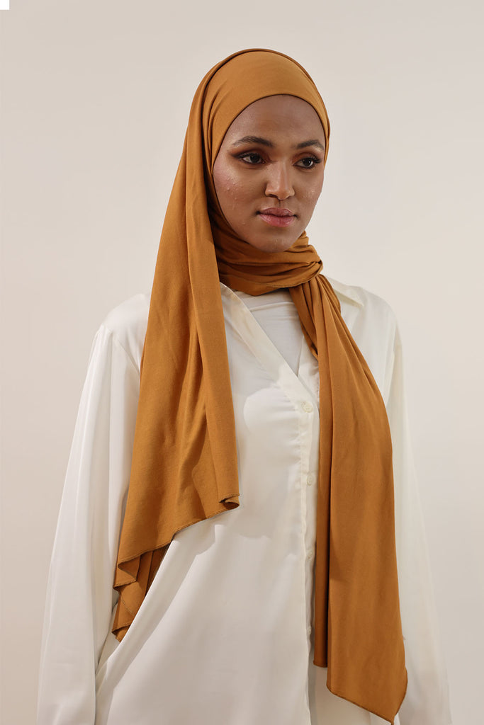 Premium Jersey Hijab - Sundial Yellow