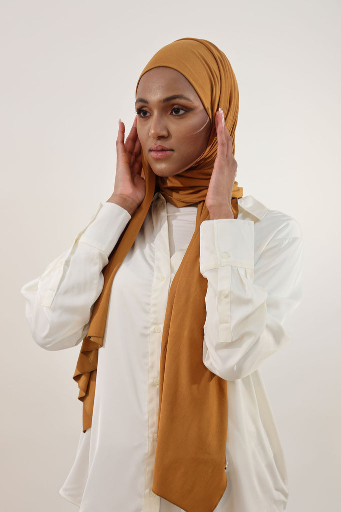 Premium Jersey Hijab - Sundial Yellow