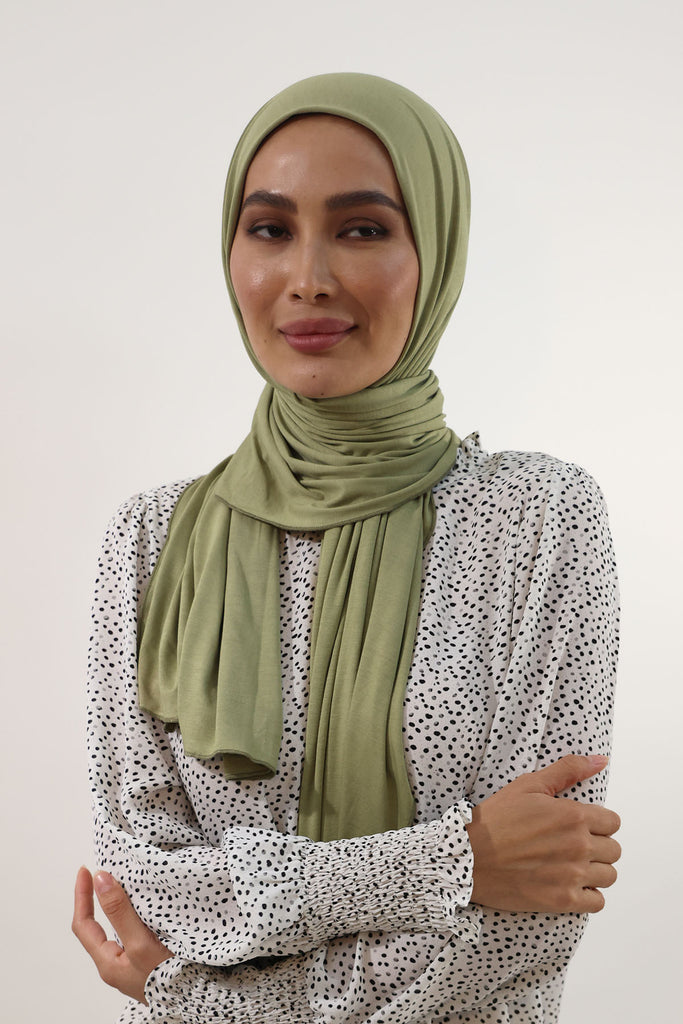 Premium Jersey Hijab - Sage