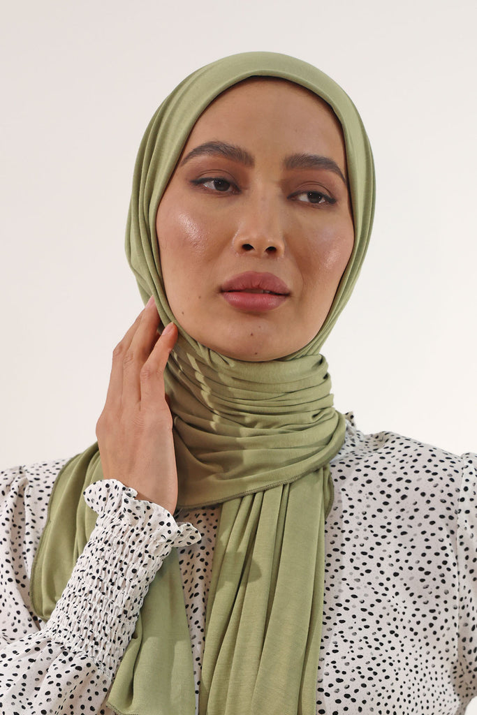 Premium Jersey Hijab - Sage