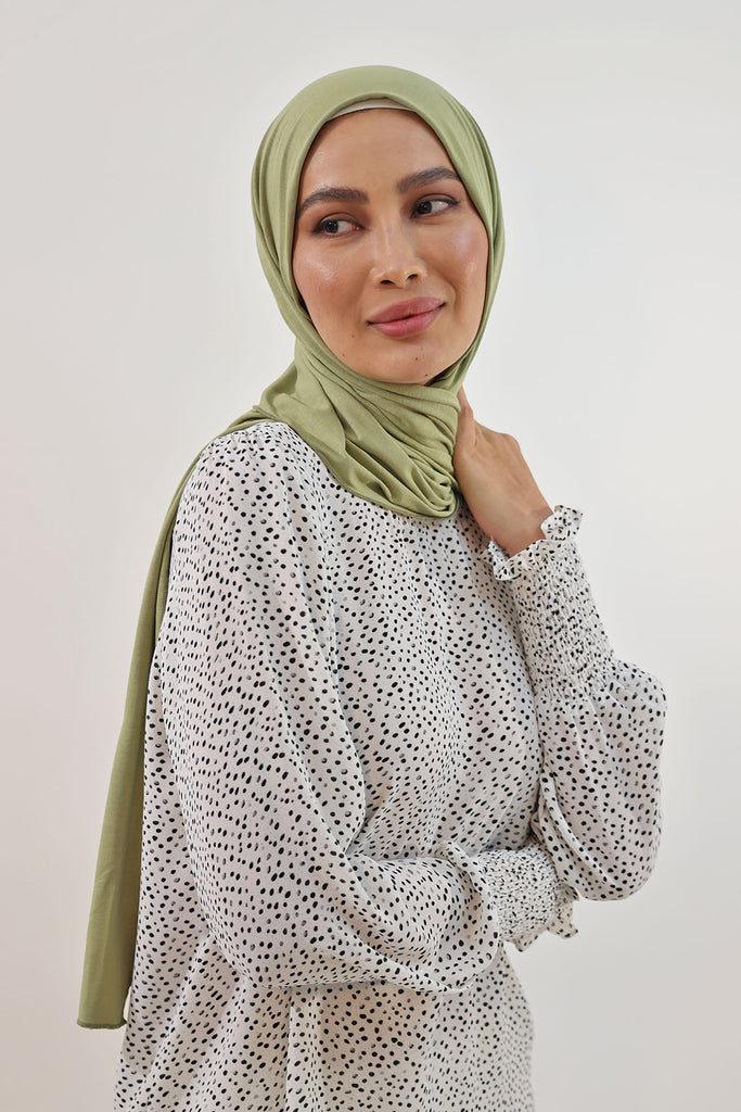 Premium Jersey Hijab - Sage