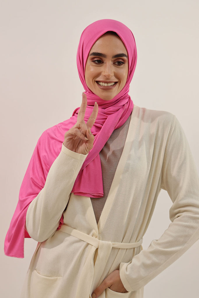 Premium Jersey Hijab - Orchid Flower