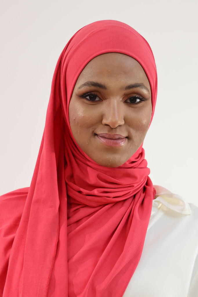 Premium Jersey Hijab - Luscious Red