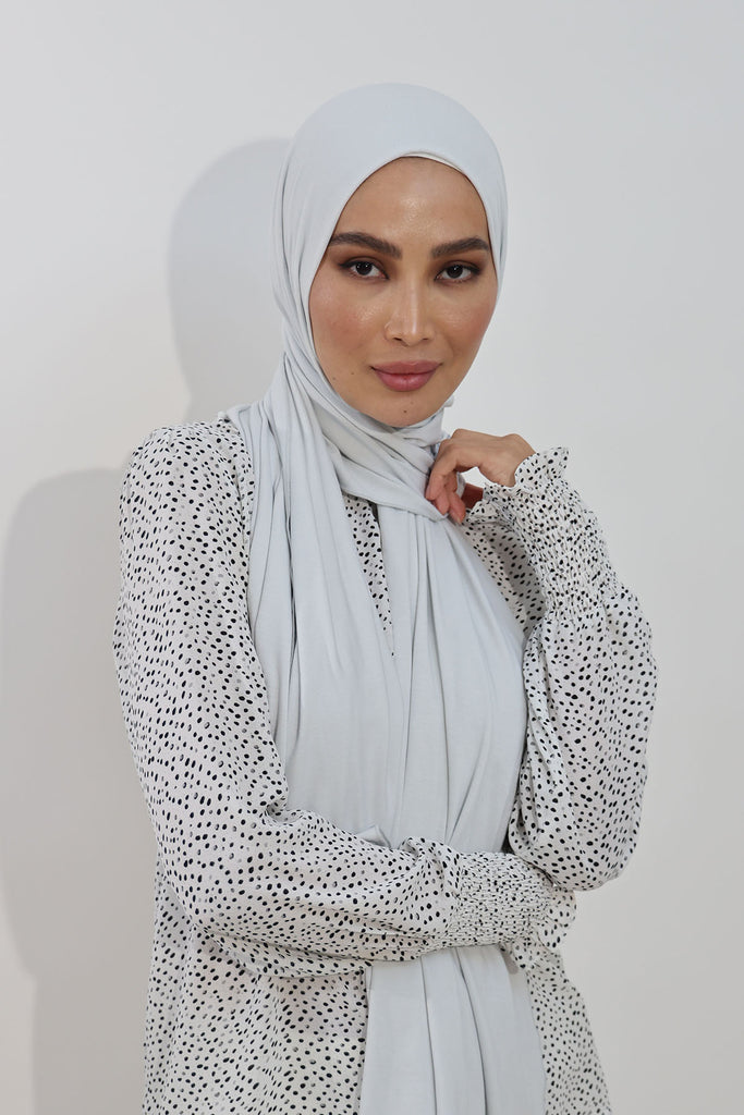 Premium Jersey Hijab - Light Ash