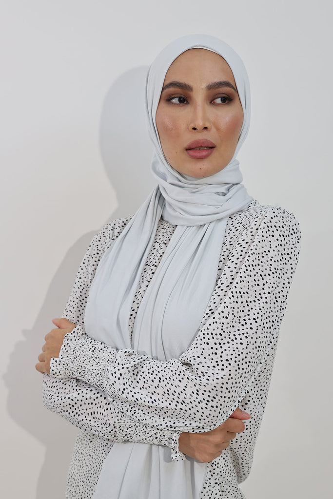 Premium Jersey Hijab - Light Ash