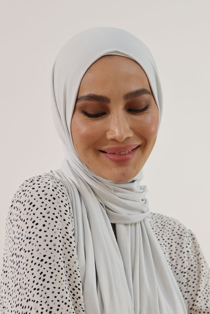 Premium Jersey Hijab - Light Ash