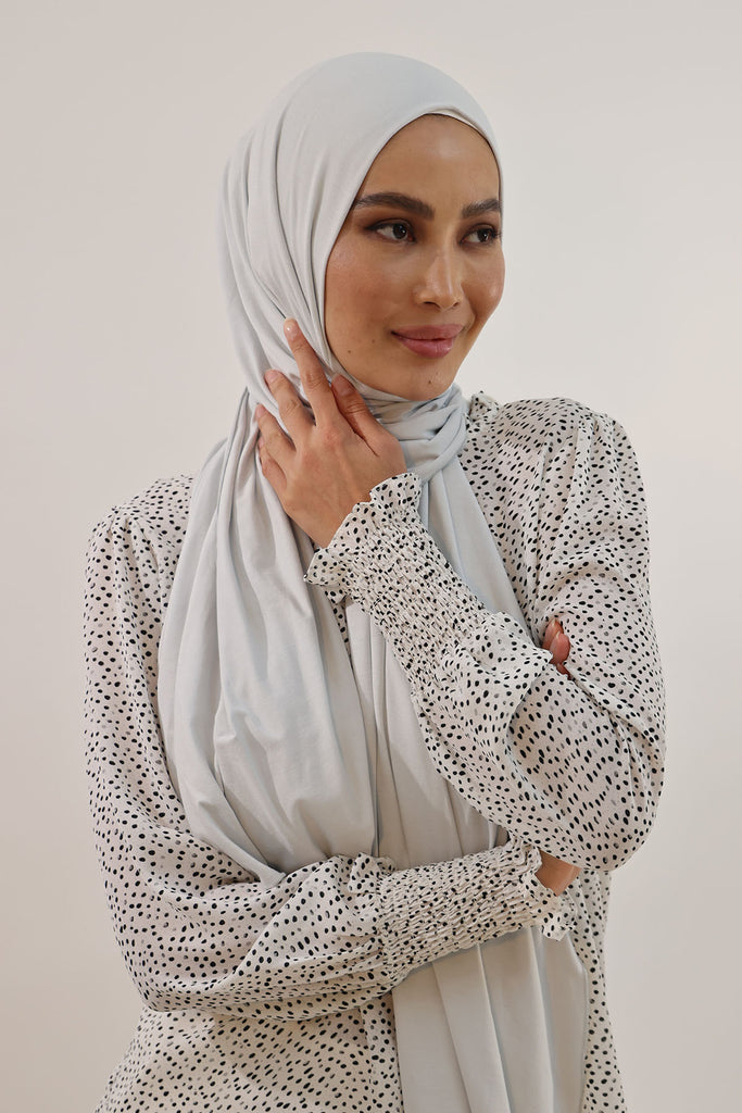 Premium Jersey Hijab - Light Ash