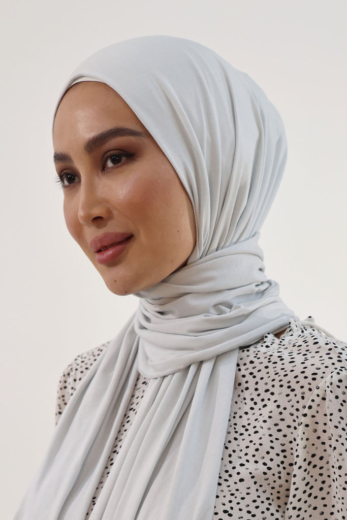 Premium Jersey Hijab - Light Ash