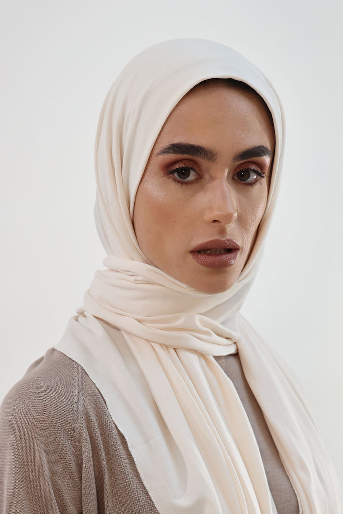 Premium Jersey Hijab - Ivory