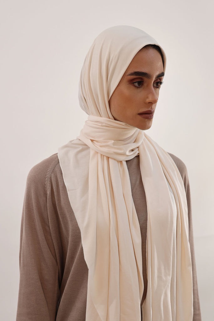 Premium Jersey Hijab - Ivory
