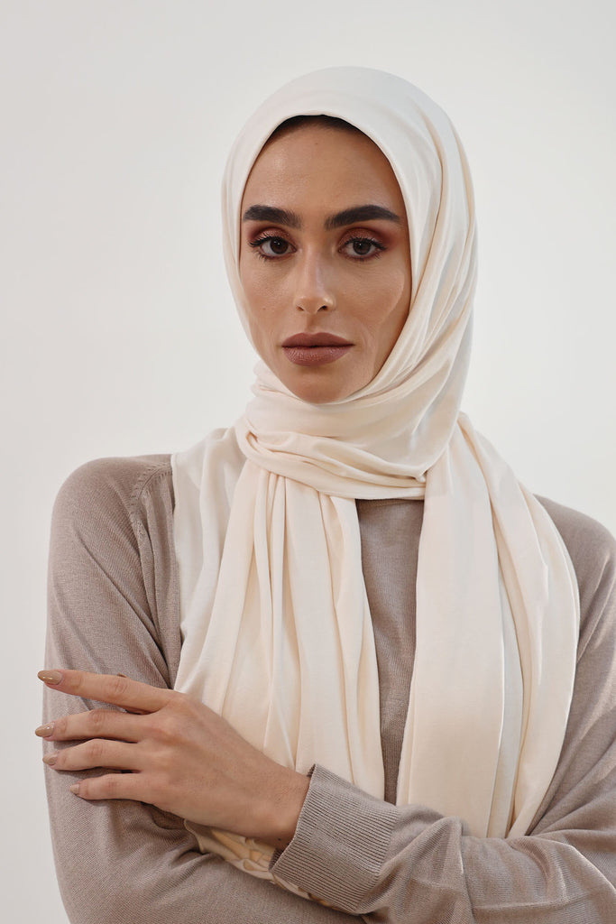 Premium Jersey Hijab - Ivory