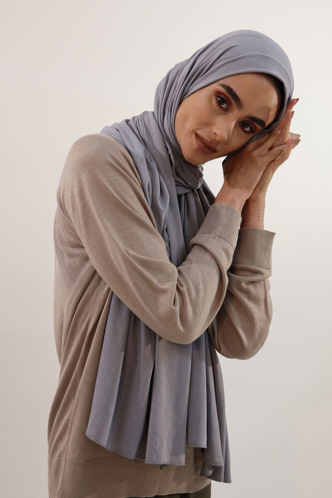 Premium Jersey Hijab - Gray