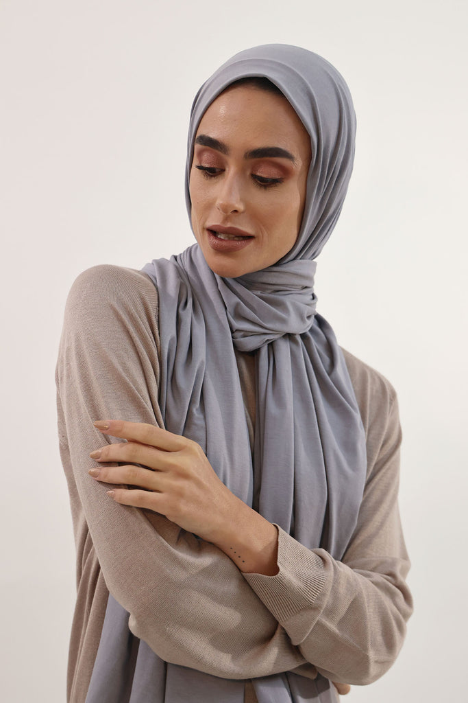Premium Jersey Hijab - Gray
