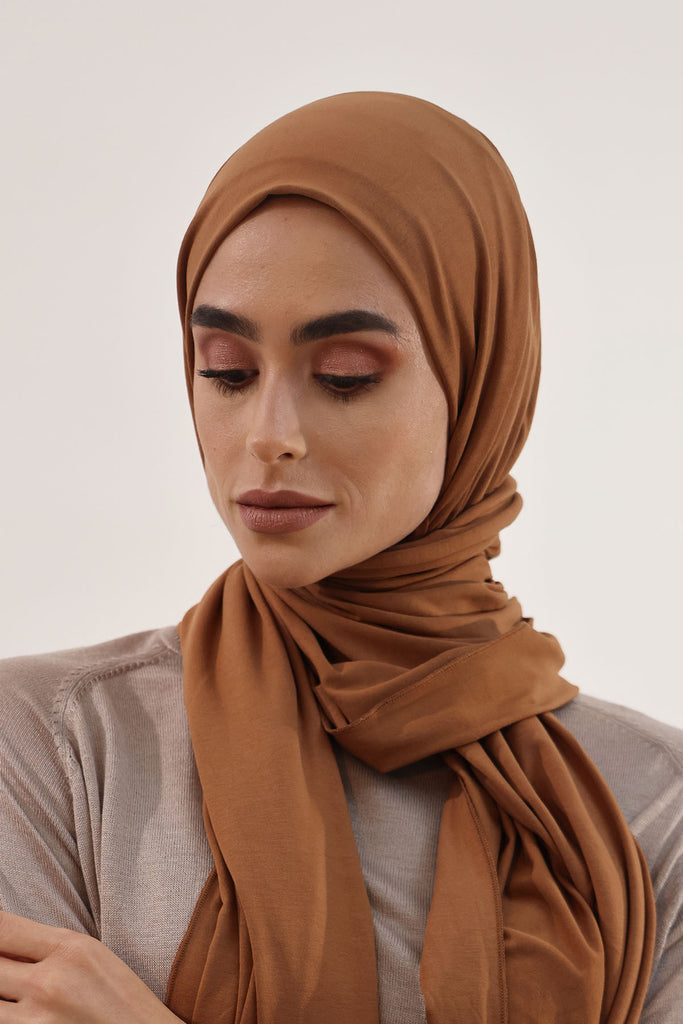 Premium Jersey Hijab - Chocolate Brown