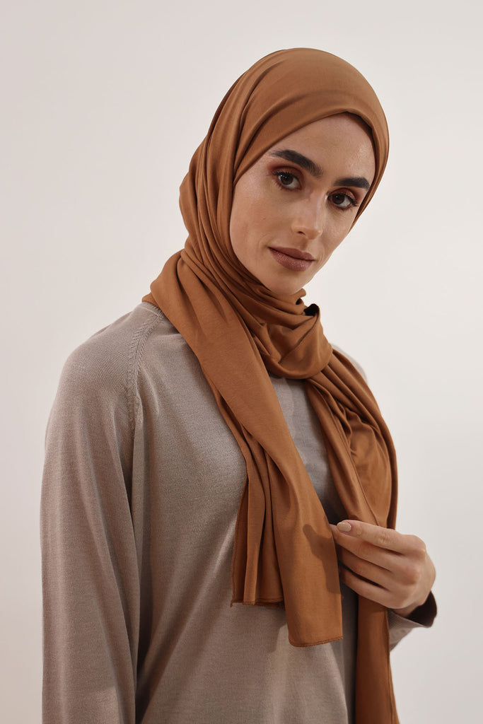Premium Jersey Hijab - Chocolate Brown