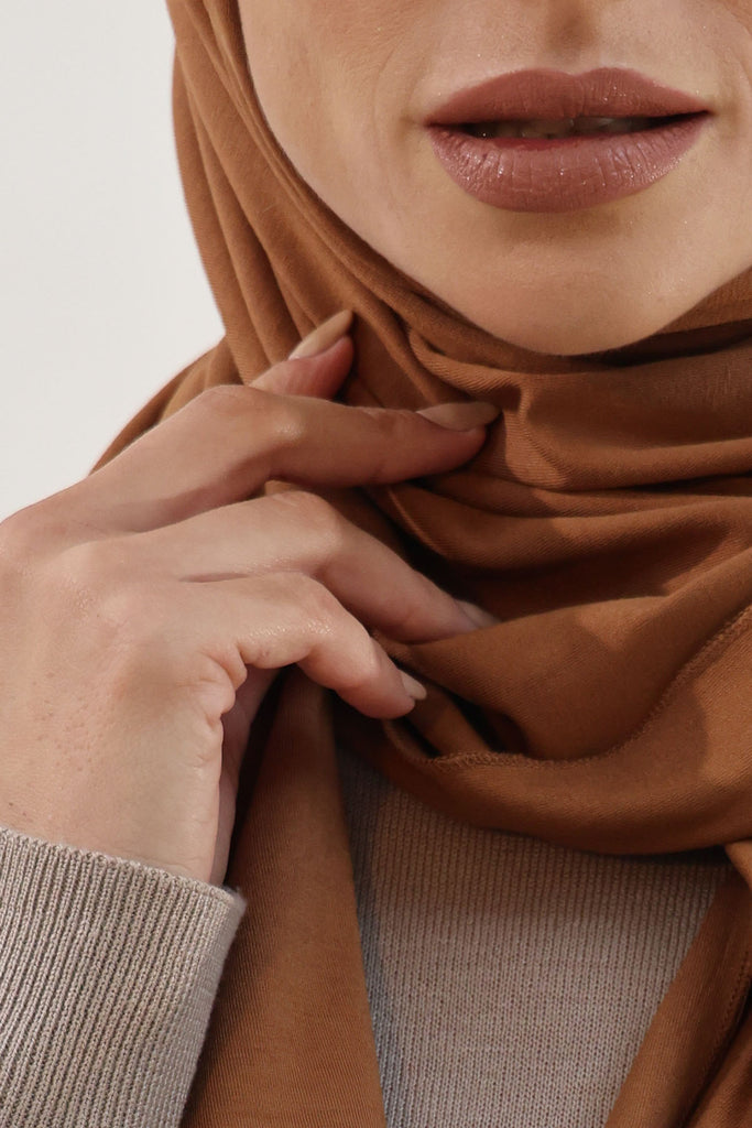 Premium Jersey Hijab - Chocolate Brown