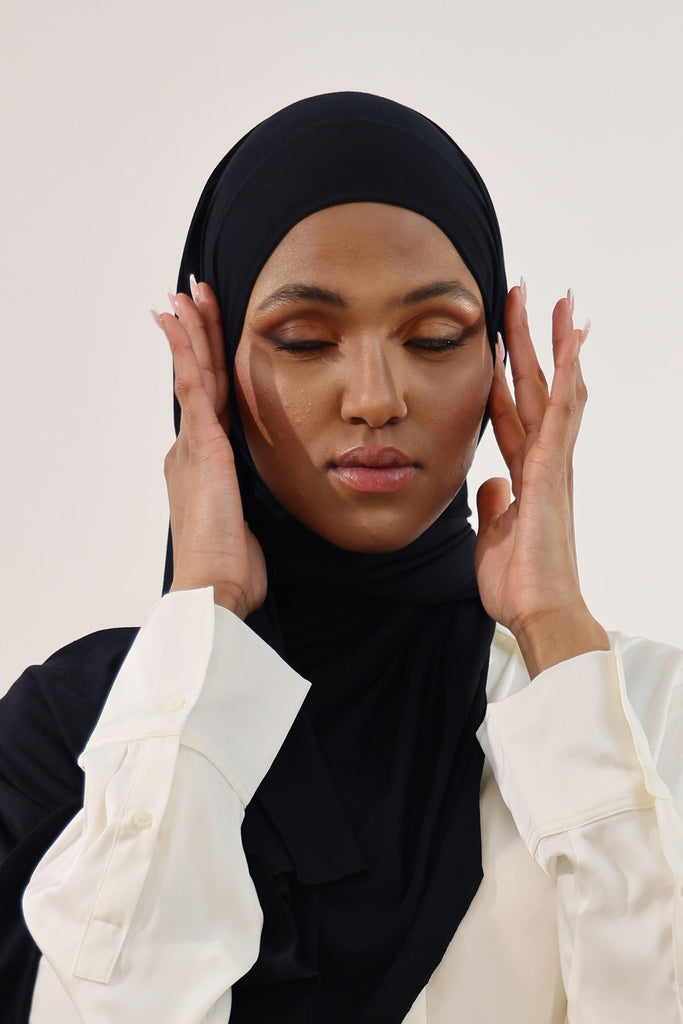 Premium Jersey Hijab - Black