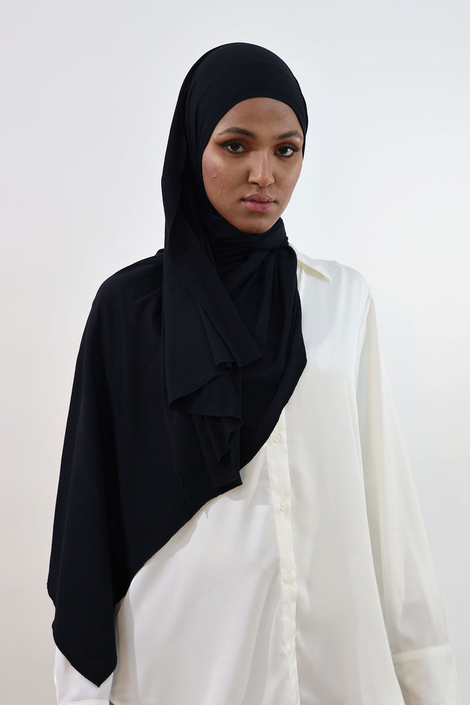 Premium Jersey Hijab - Black